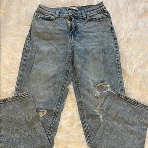 Classic Blue Distressed Women's Jeans